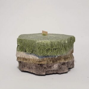 Palmių vaško žvakė "AKMUO",palm wax candle "STONE"