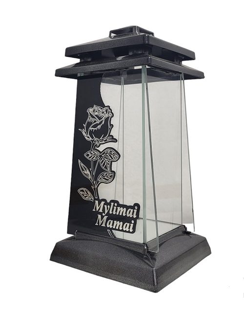 KOPLYTĖLĖ su  užrašu "MYLIMAI MAMAI" 31,5 cm. (sidabrinis)