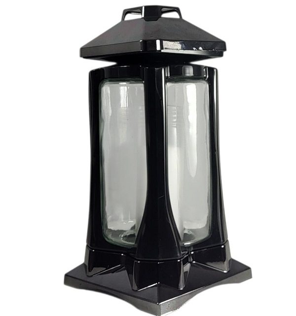 Žvakė į kapines K-22 juoda blizgi 32 cm.