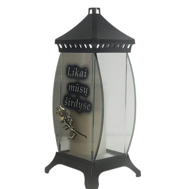 Mini KOPLYTĖLĖ su  užrašu "LIKAI MŪSŲ ŠIRDYSE" 24 cm.