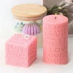 Sojų vaško Valentino žvakės "Love"