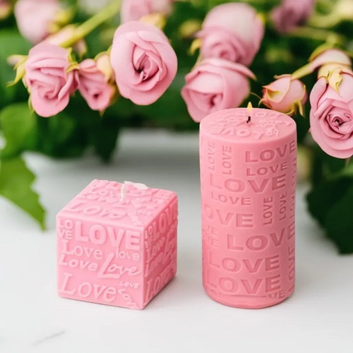 Sojų vaško Valentino žvakės "Love"