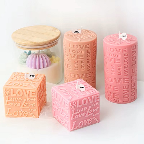 Sojų vaško Valentino žvakės "Love"
