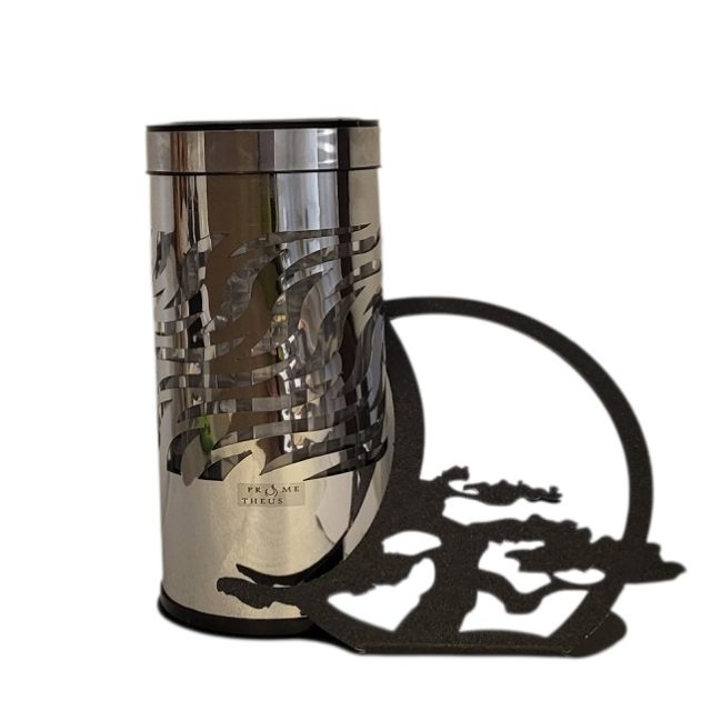 Žvakidė į kapines PARIS SOLAR 3 Medelis - sidabrinės spalvos