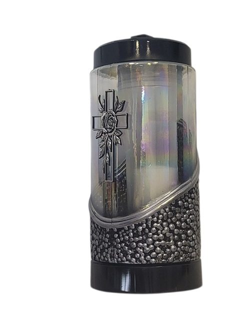 Žvakė į kapines ZR-4 juoda/sidabrinė 30 cm.